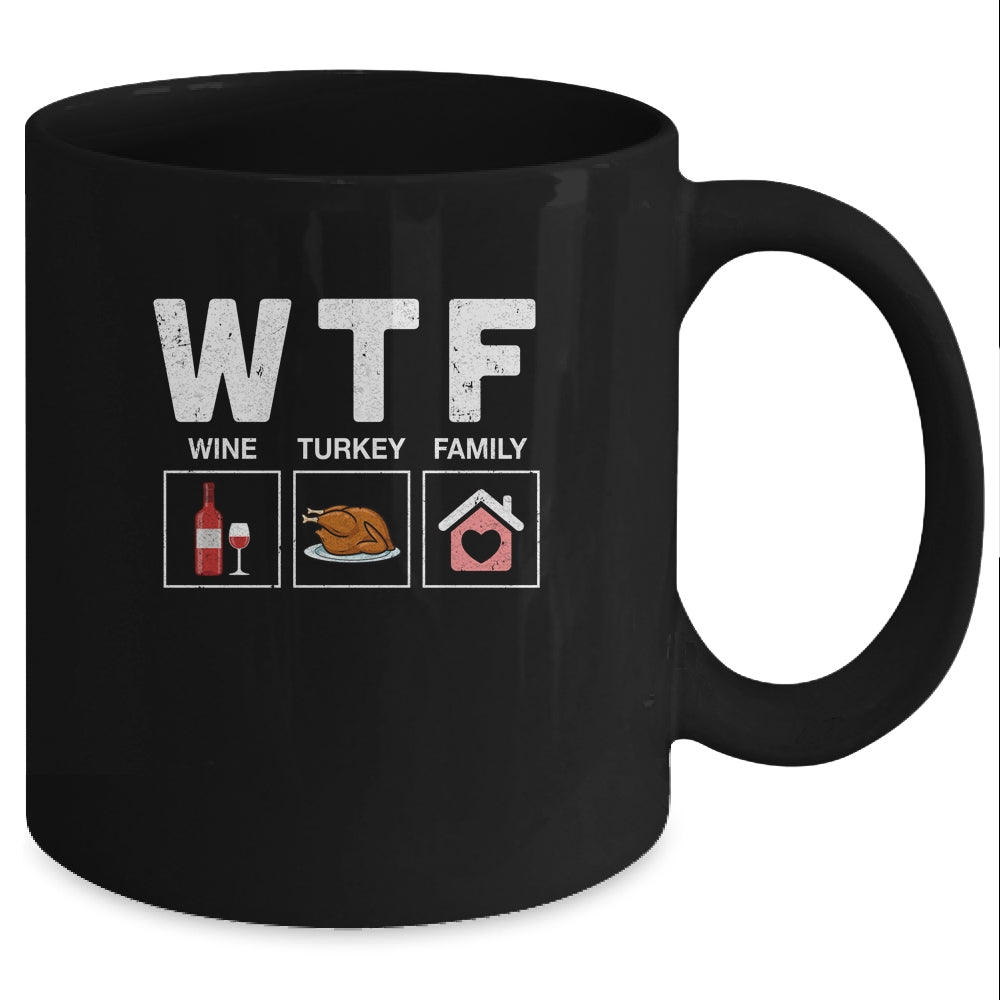 Wine Turkey Family Thanksgiving Mug Coffee Mug | Teecentury.com