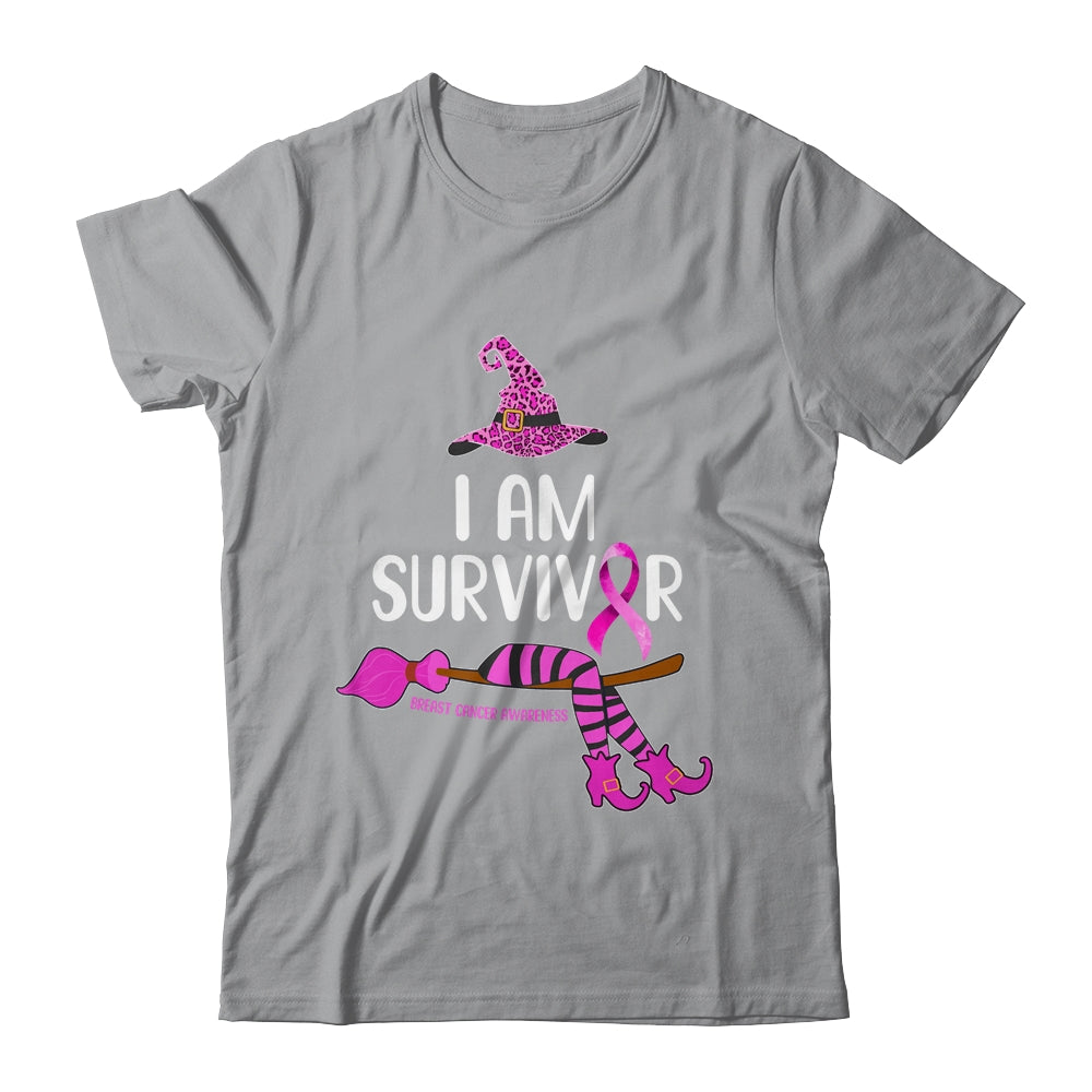 Witch I'm Survivor Breast Cancer Leopard Pink Ribbon Gifts T-Shirt & Hoodie | Teecentury.com