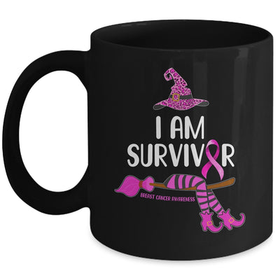 Witch I'm Survivor Breast Cancer Leopard Pink Ribbon Gifts Mug Coffee Mug | Teecentury.com