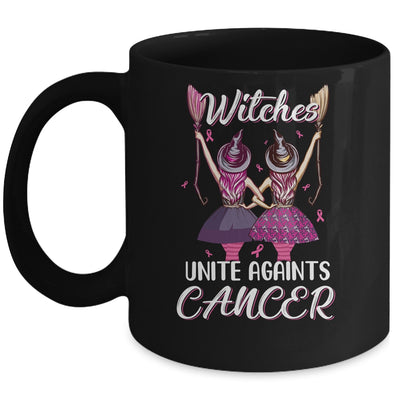 Witches Unite Against Breast Cancer Wear Pink Halloween Mug Coffee Mug | Teecentury.com