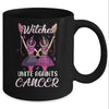 Witches Unite Against Breast Cancer Wear Pink Halloween Mug Coffee Mug | Teecentury.com