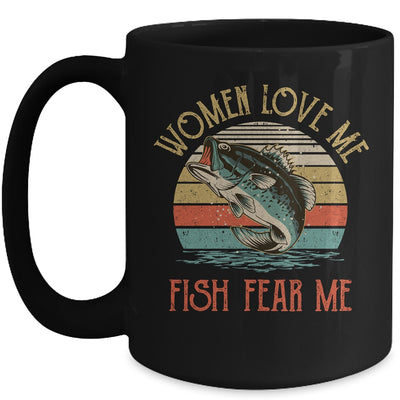 Women Love Me Fish Fear Me Funny Vintage Fishing Mug Coffee Mug | Teecentury.com