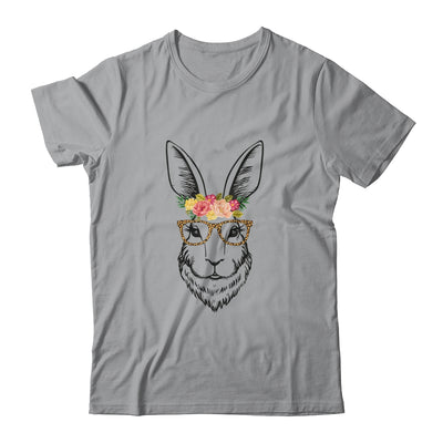 Women Teen Girls Easter Bunny With Glasses Leopard T-Shirt & Tank Top | Teecentury.com