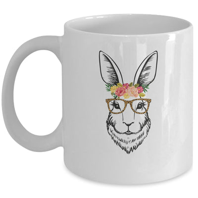 Women Teen Girls Easter Bunny With Glasses Leopard Mug Coffee Mug | Teecentury.com