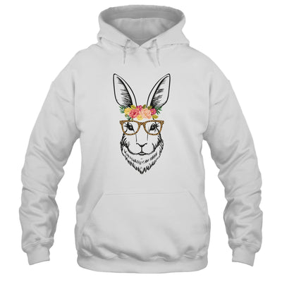 Women Teen Girls Easter Bunny With Glasses Leopard T-Shirt & Tank Top | Teecentury.com
