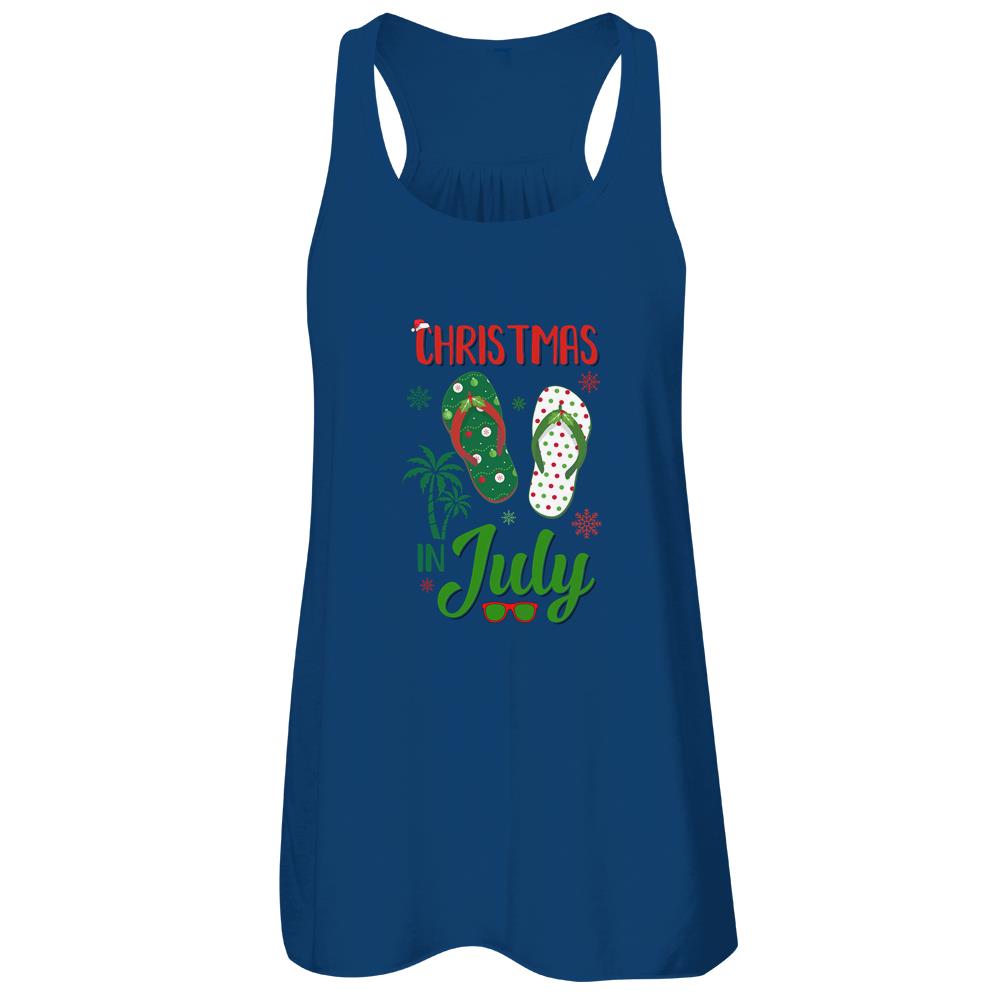 Summer Vacation Santa Flip Flops Christmas In July T-Shirt & Tank Top | Teecentury.com