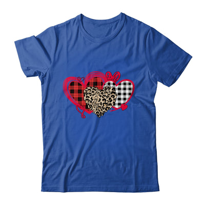 Womens Love Heart Valentines Day Buffalo Leopard Printed T-Shirt & Tank Top | Teecentury.com