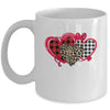 Womens Love Heart Valentines Day Buffalo Leopard Printed Mug Coffee Mug | Teecentury.com