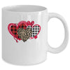 Womens Love Heart Valentines Day Buffalo Leopard Printed Mug Coffee Mug | Teecentury.com