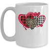 Womens Love Heart Valentines Day Buffalo Leopard Printed Mug Coffee Mug | Teecentury.com