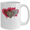 Womens Love Heart Valentines Day Buffalo Leopard Printed Mug Coffee Mug | Teecentury.com
