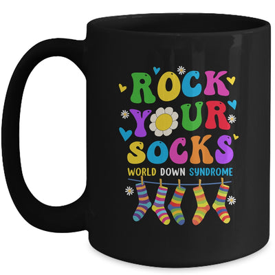 World Down Syndrome Day Rock Your Socks Awareness Groovy Mug | teecentury