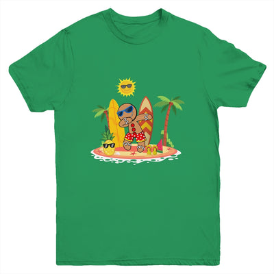 Xmas Beach Boy Dabbing Gingerbread Man Christmas In July Youth Youth Shirt | Teecentury.com