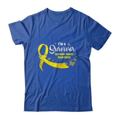 Yellow Butterfly I'm A Survivor Sarcoma Cancer Awareness T-Shirt & Hoodie | Teecentury.com