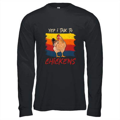 Yep I Talk To Chickens Vintage Funny Chicken Farmer Gift T-Shirt & Hoodie | Teecentury.com