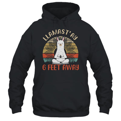Yoga Meditating Llamastay Llama Social Distancing Quarantine T-Shirt & Tank Top | Teecentury.com