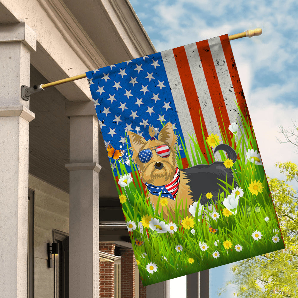 Yorkie American USA Flag 4th of July Dog Lover On Independence Day | teecentury
