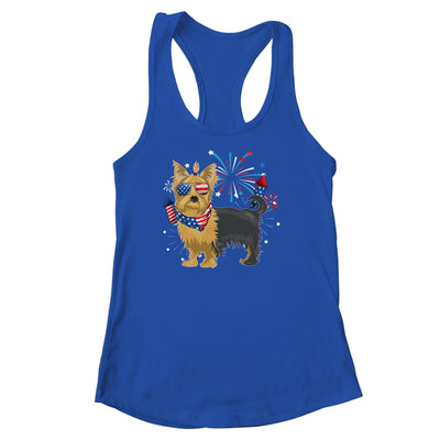 Yorkie Dog American USA Flag 4th of July Men women Lover Shirt & Tank Top | teecentury