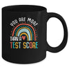 You Are More Than A Test Score Cool Rainbow Test Day Teacher Mug | teecentury