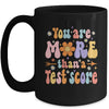You Are More Than A Test Score Teacher Testing Day Groovy Mug | teecentury