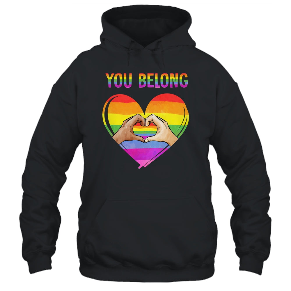 You Belong LGBTQ Rainbow Gay Pride LGBT Shirt & Tank Top | teecentury