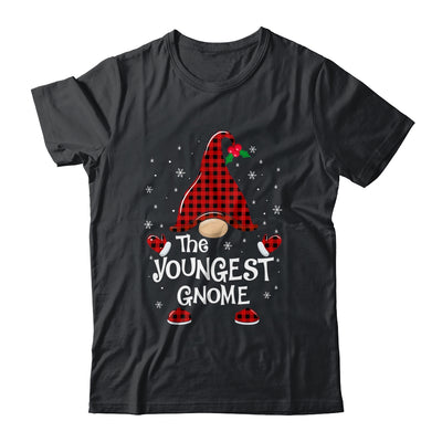 Youngest Gnome Buffalo Plaid Matching Christmas Pajama Gift T-Shirt & Sweatshirt | Teecentury.com