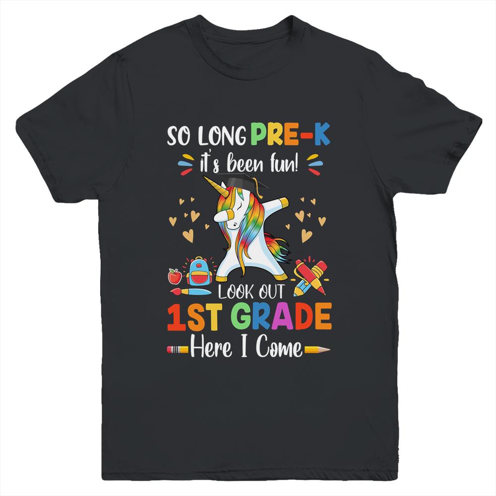 So Long Prek Kindergarten Here I Come Dabbing Unicorn Youth Youth Shirt | Teecentury.com