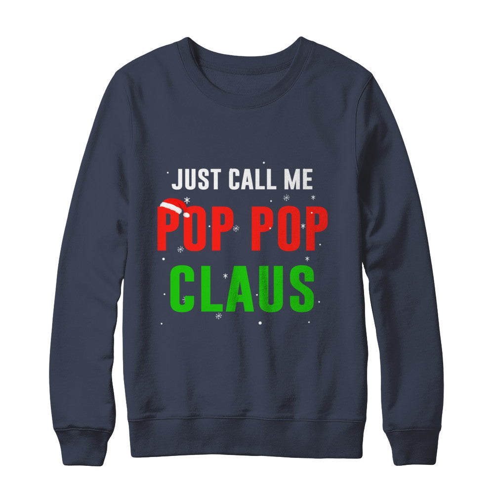 Santa Pop Pop Claus Matching Family Christmas Pajamas T-Shirt & Sweatshirt | Teecentury.com