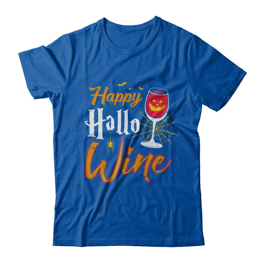 Happy Hallo Wine Funny Halloween T-Shirt & Sweatshirt | Teecentury.com