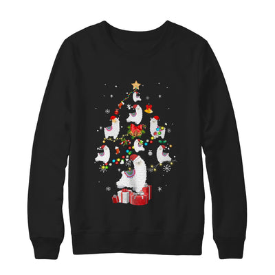 Llama Christmas Tree Decor Xmas Gift T-Shirt & Sweatshirt | Teecentury.com