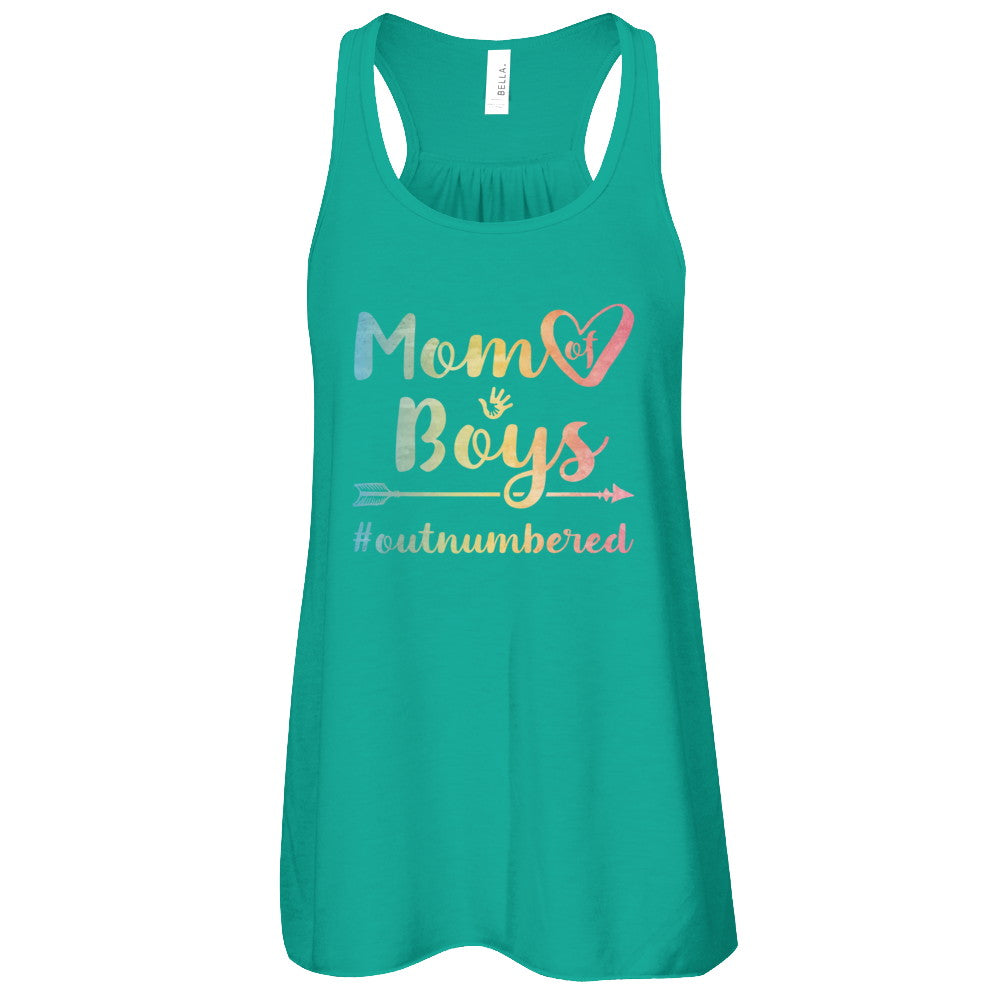 Mom Of Boys Outnumbered T-Shirt & Tank Top | Teecentury.com