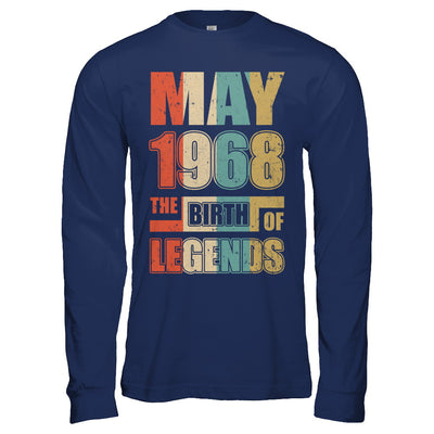 Vintage Retro May 1968 Birth Of Legends 54th Birthday T-Shirt & Hoodie | Teecentury.com