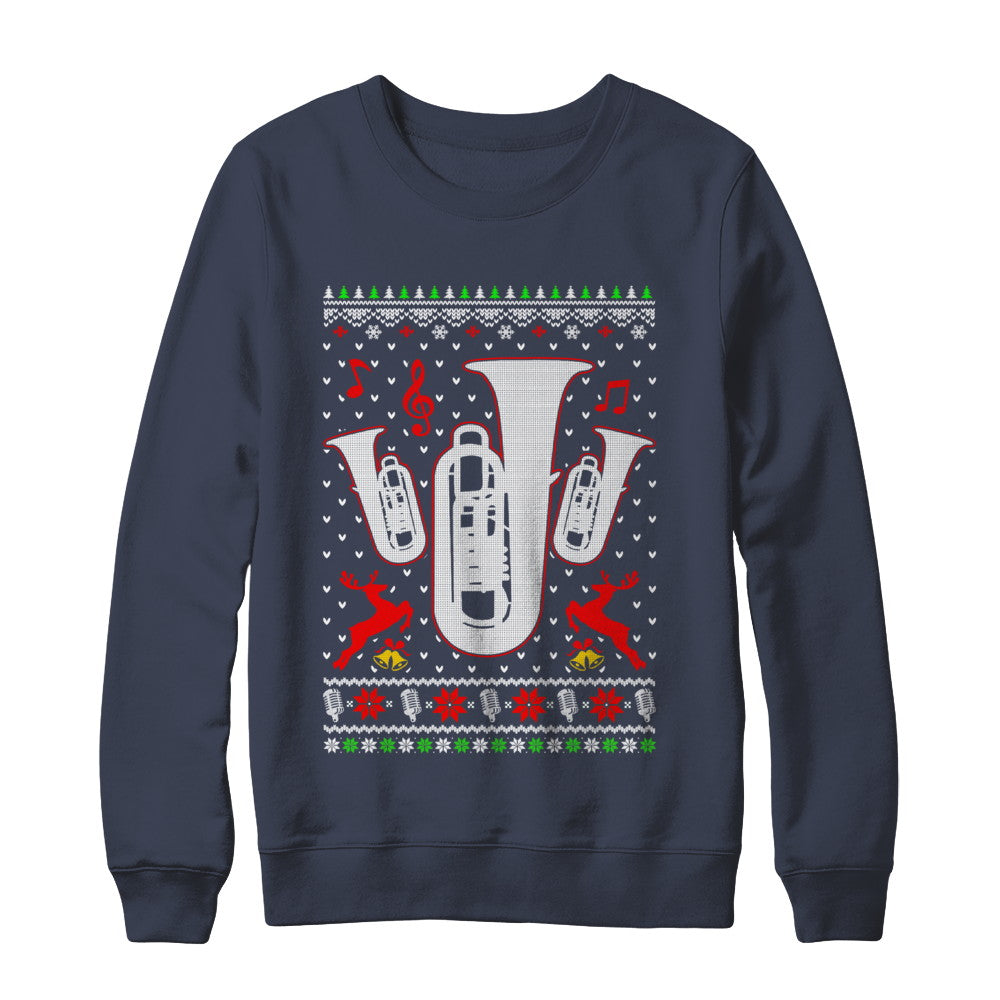 Santa Tuba Ugly Christmas Sweater Gifts T-Shirt & Sweatshirt | Teecentury.com