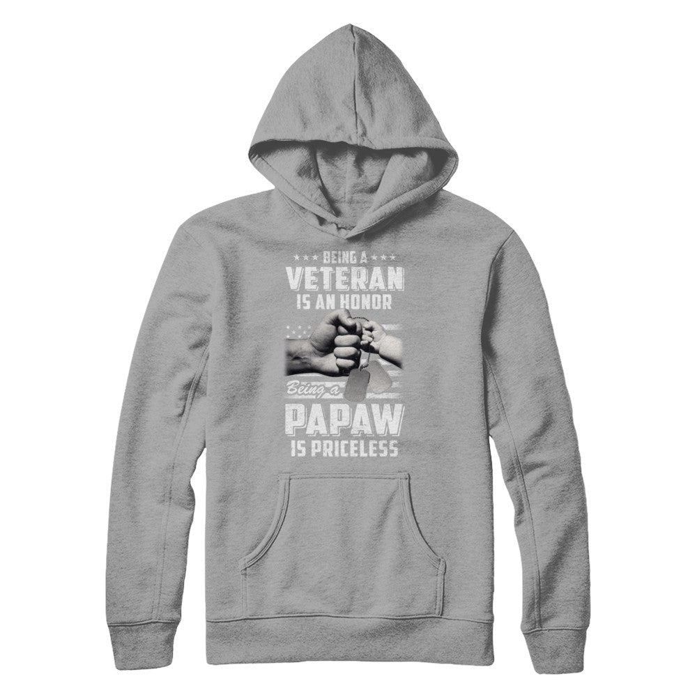 Being A Veteran Is An Honor Being A PaPaw Is Priceless T-Shirt & Hoodie | Teecentury.com