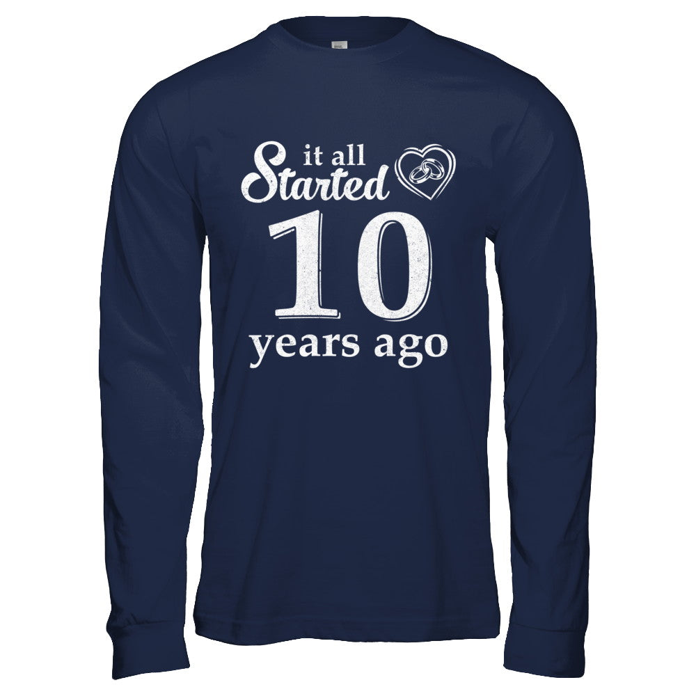 10Th Wedding Anniversary Married Couples 2012 Husband Wife T-Shirt & Hoodie | Teecentury.com