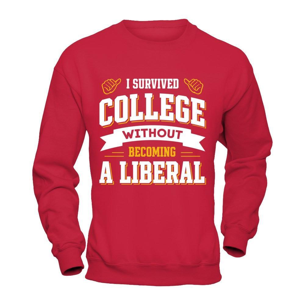 I Survived College Without Becoming A Liberal T-Shirt & Hoodie | Teecentury.com