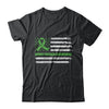 Green Ribbon Kidney Disease Awareness US Flag T-Shirt & Hoodie | Teecentury.com