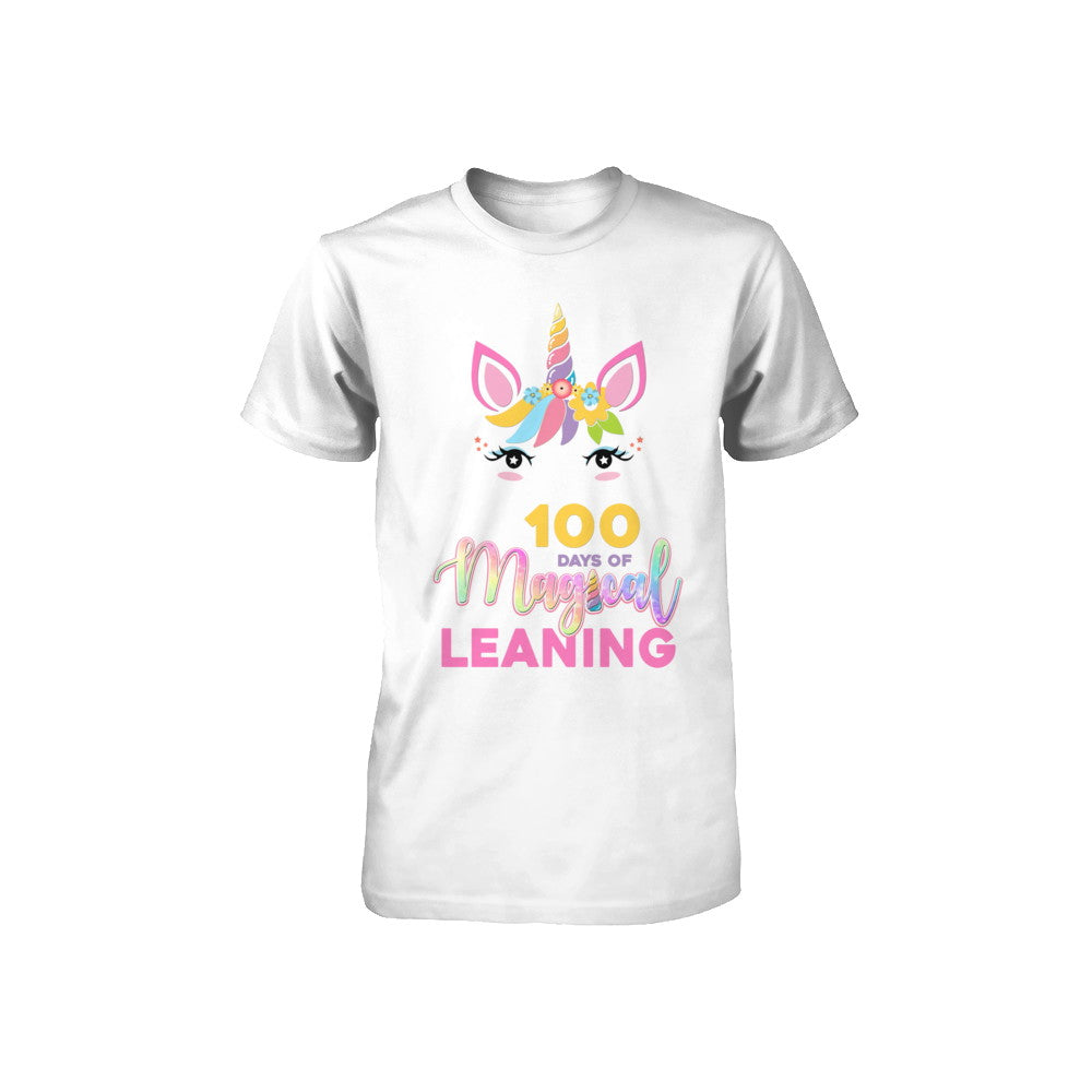 100 Days Of Magical Leaning School Unicorn Girl Gift Youth Youth Shirt | Teecentury.com