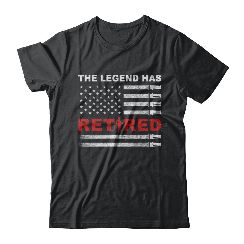 The Legend Has Retired Firefighter Retirement Gift T-Shirt & Hoodie | Teecentury.com