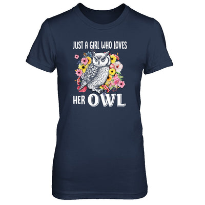 Just A Girl Who Loves Her Owl T-Shirt & Tank Top | Teecentury.com