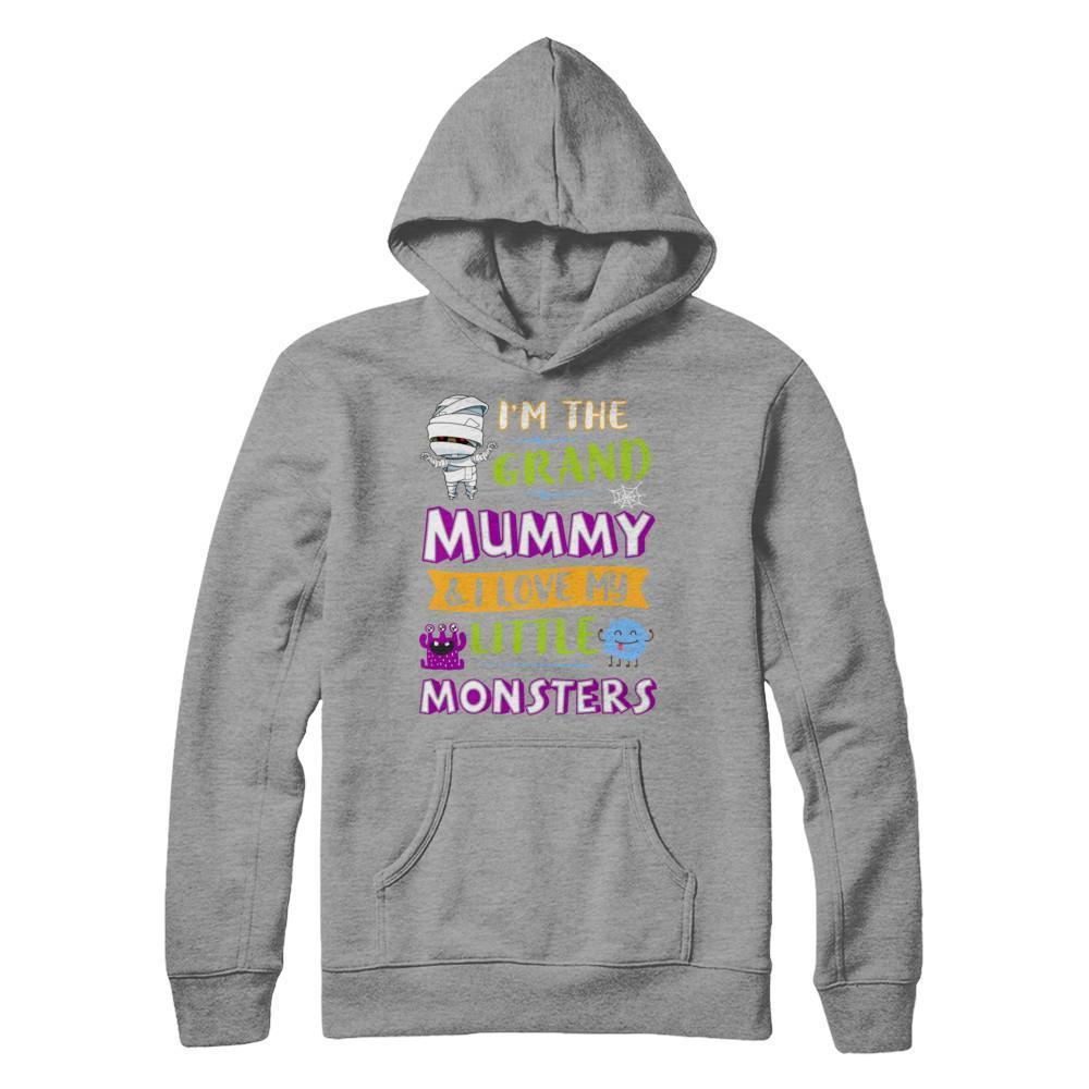 Halloween I'm The Grand Mummy And I Love My Little Monsters T-Shirt & Hoodie | Teecentury.com