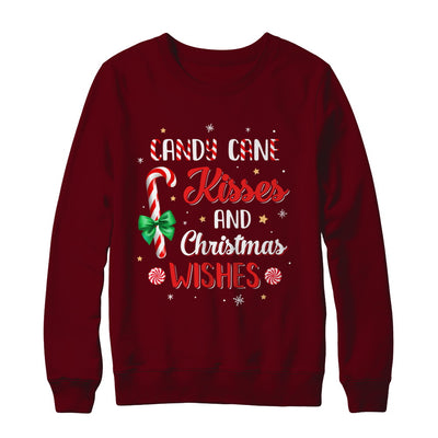 Candy Cane Kisses And Christmas Wishes Gifts T-Shirt & Sweatshirt | Teecentury.com
