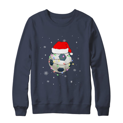 Santa Hat Soccer Christmas Gifts T-Shirt & Sweatshirt | Teecentury.com