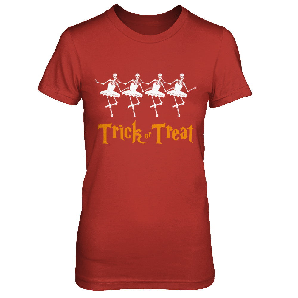 Trick Or Treat Ballet Skeleton Happy Halloween T-Shirt & Hoodie | Teecentury.com