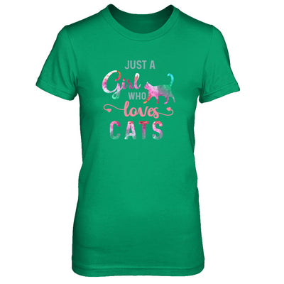 Just A Girl Who Loves Cats Cat Lover T-Shirt & Tank Top | Teecentury.com