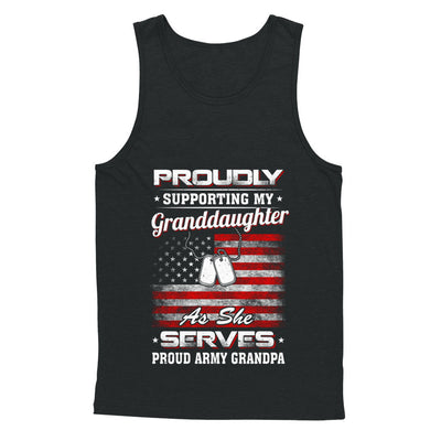 Supporting My Granddaughter As She Serves Proud Army Grandpa T-Shirt & Hoodie | Teecentury.com