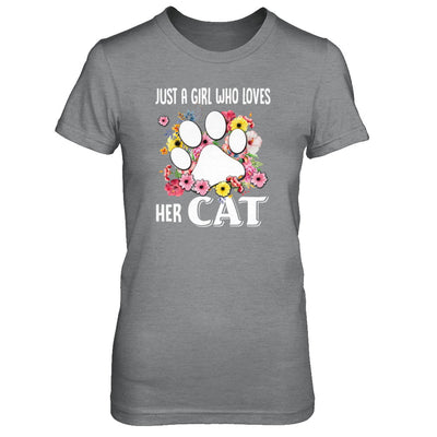 Just A Girl Who Loves Her Cat T-Shirt & Tank Top | Teecentury.com