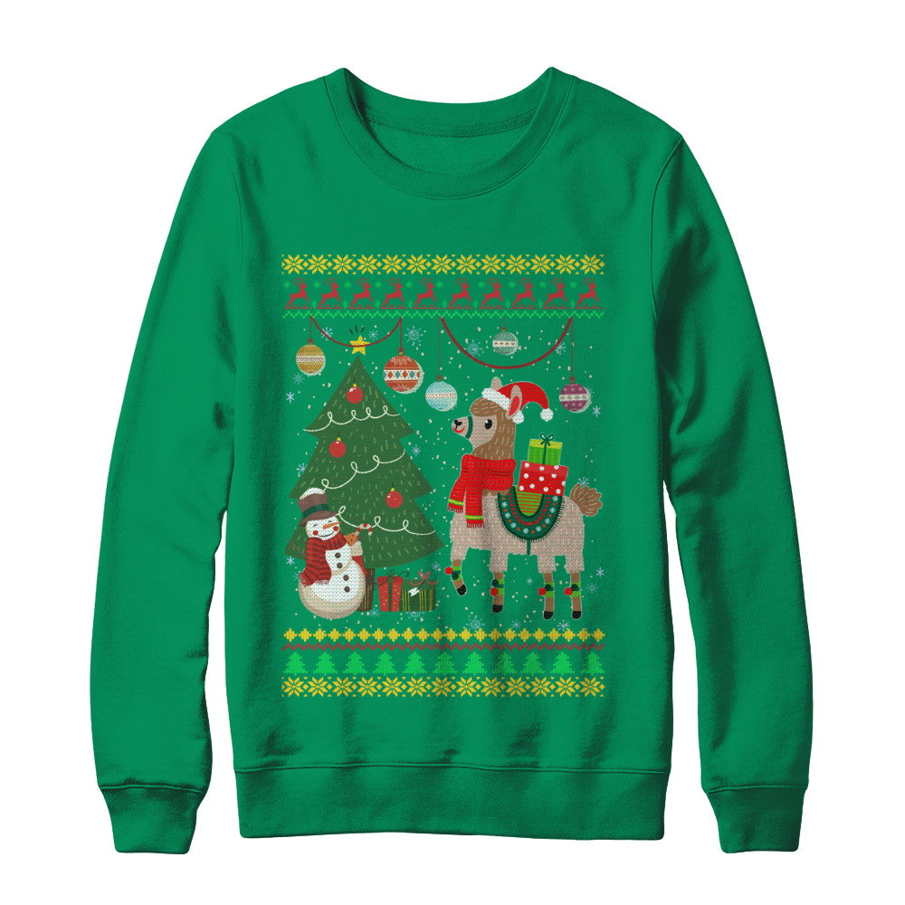Funny Llama Christmas Cute Family Ugly Sweater T-Shirt & Sweatshirt | Teecentury.com