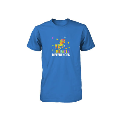 Autism Awareness Puzzle Piece Unicorn Embrace Differences Youth Youth Shirt | Teecentury.com