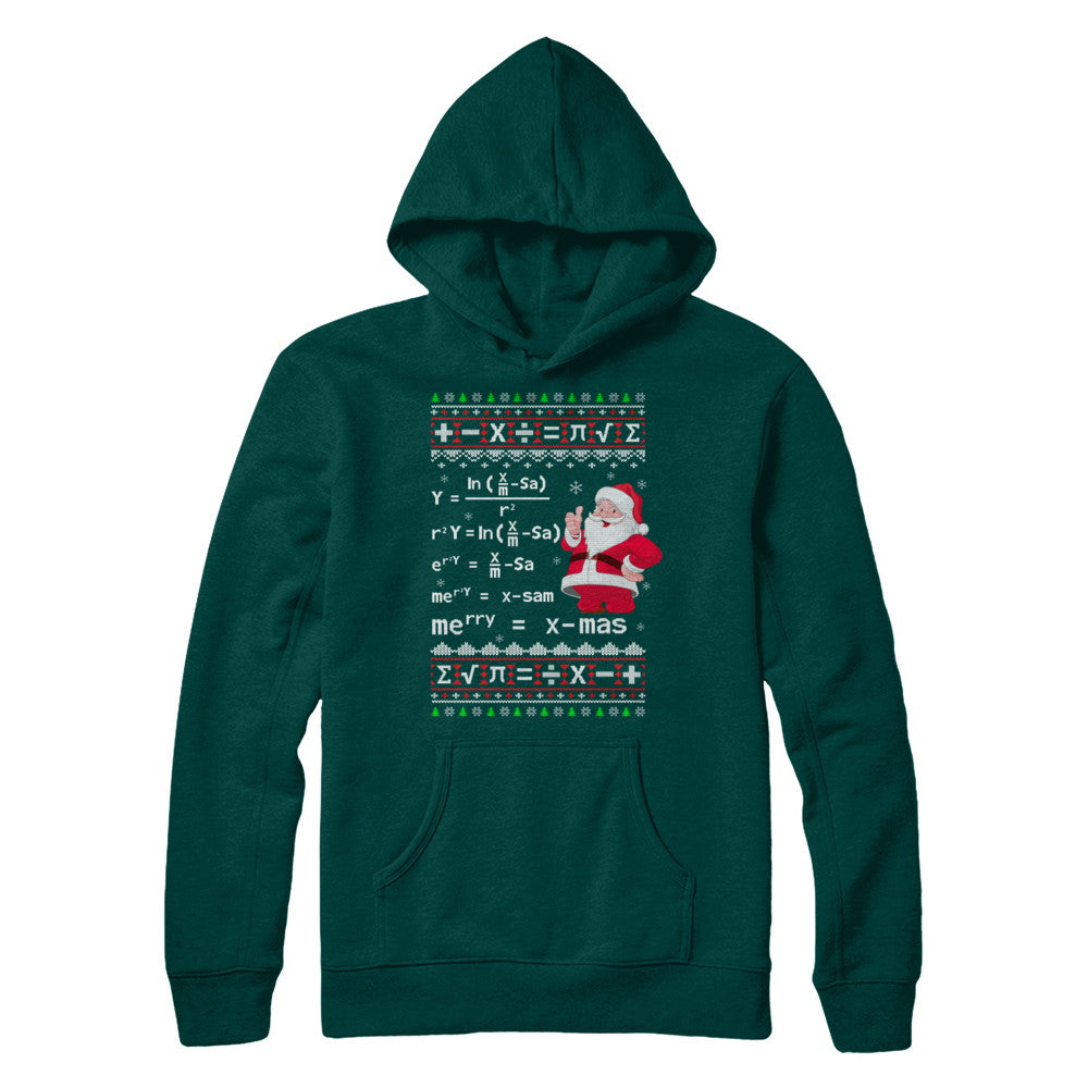 Funny Merry Xmas In Math Ugly Christmas Sweater T-Shirt & Sweatshirt | Teecentury.com